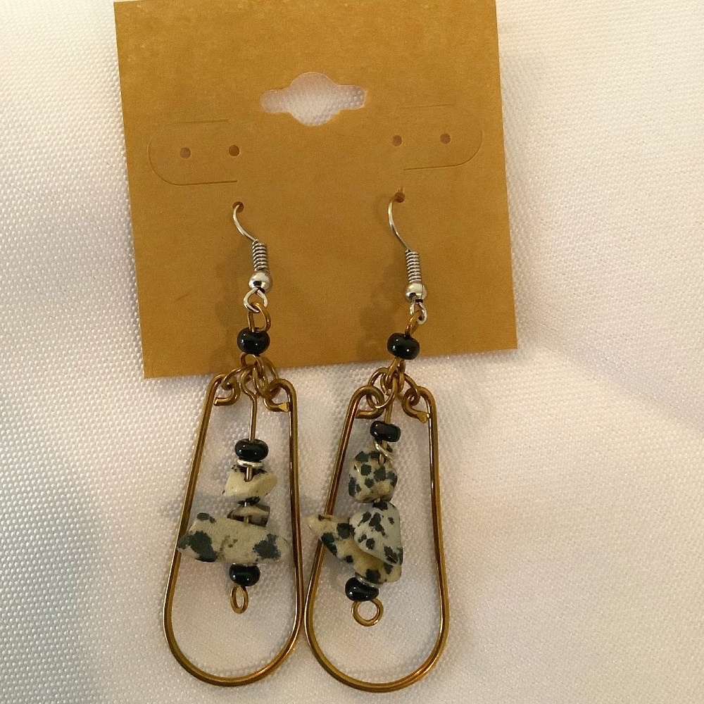 Copper and crystal Earrings